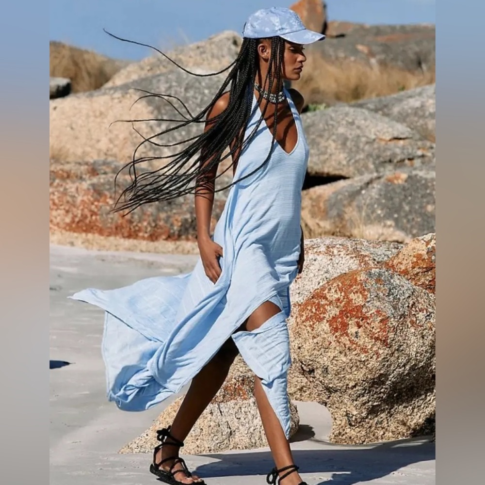 Free People Light Blue Maxi Dress